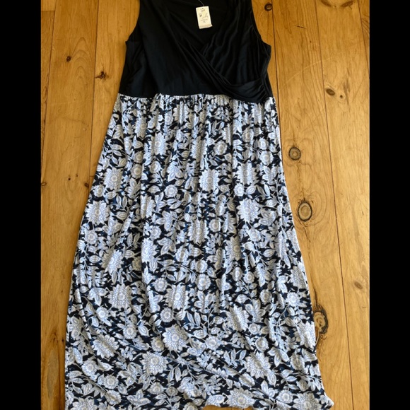 Nwt J.Jill dress navy with floral women’s X-Large - Picture 6 of 7